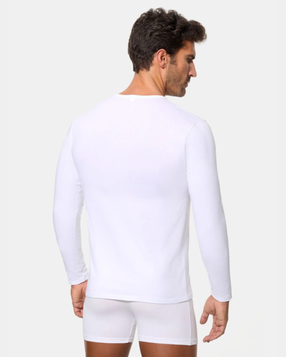 Camisola interior de homem Abanderado branca vista de costas