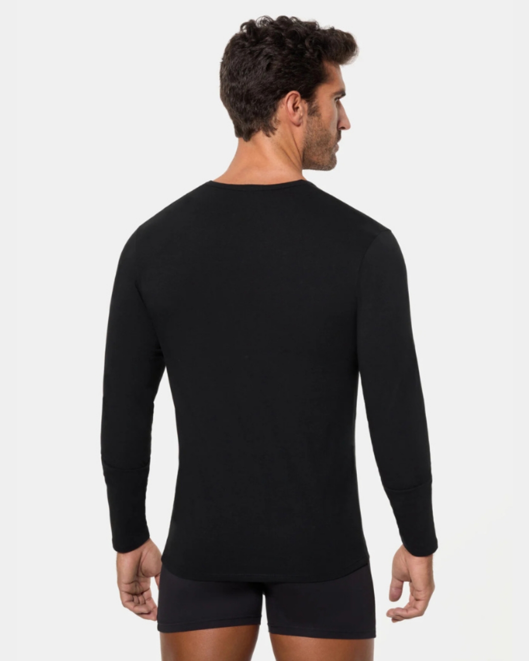 Camisola interior de homem Abanderado preta vista de costas