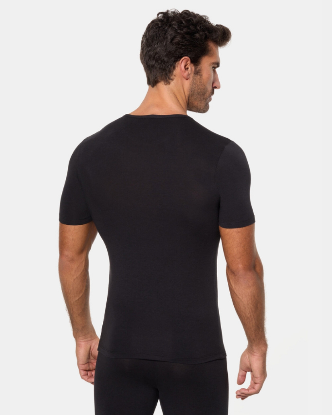 Camisola interior térmica de homem Abanderado preta vista de costas