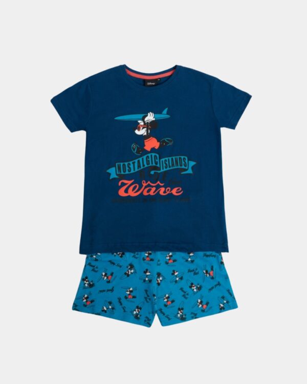 pijama menino algodao disney ride the wave admas azul