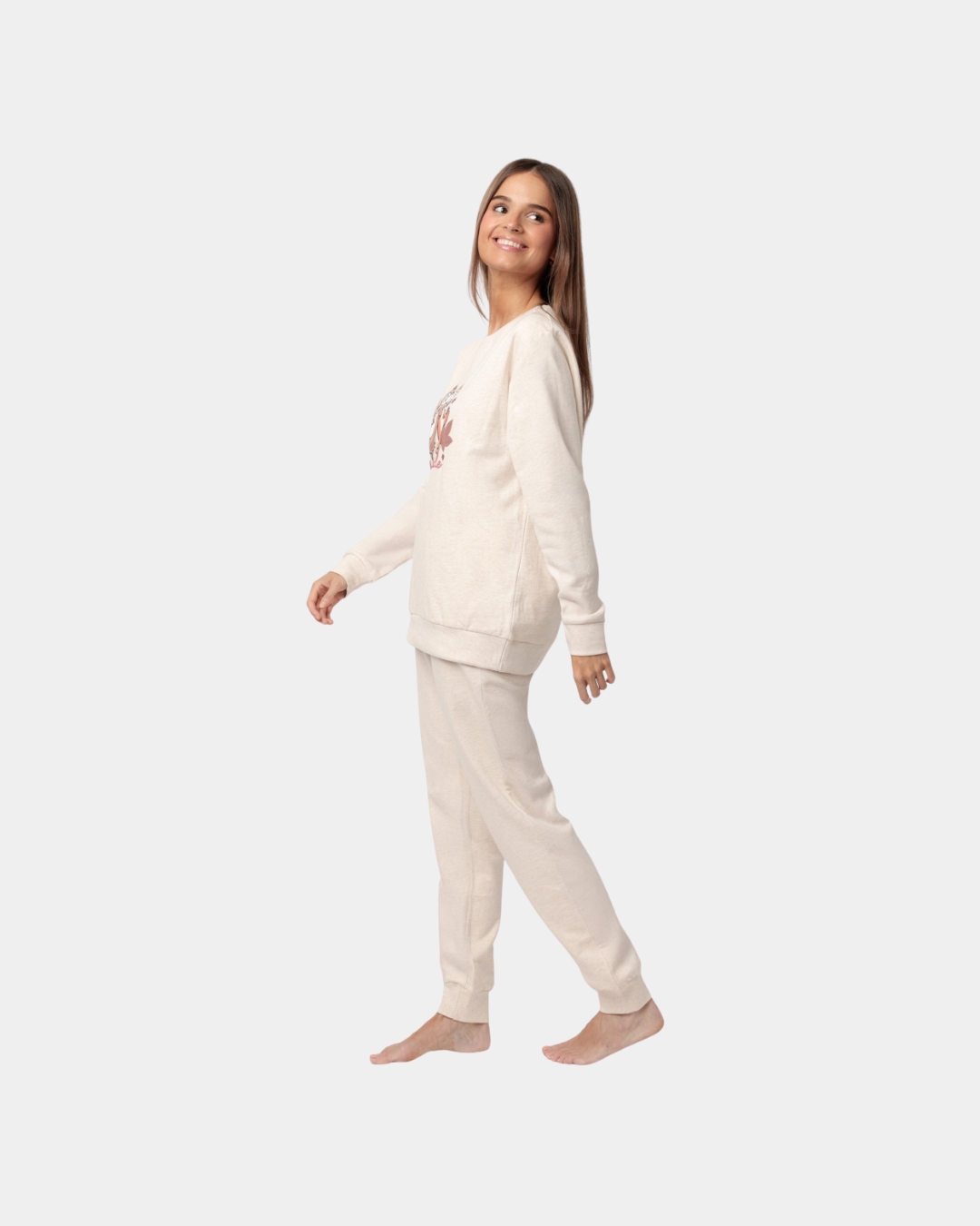 pijama mulher inverno coralina manga comprida disney chip ndale