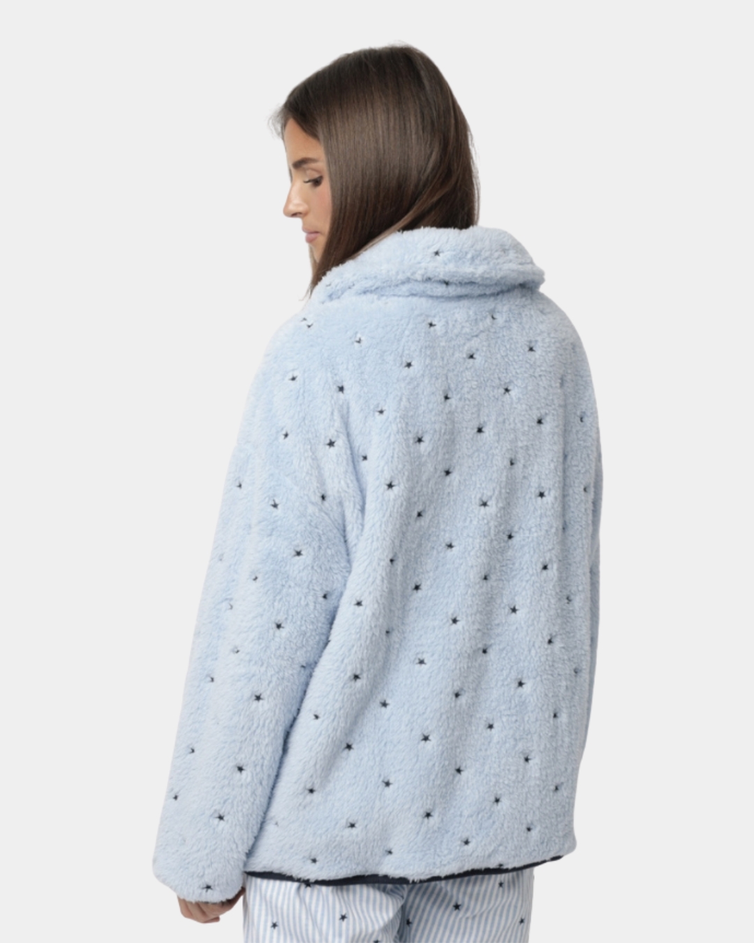 robe mulher coralina manga comprida fecho correr