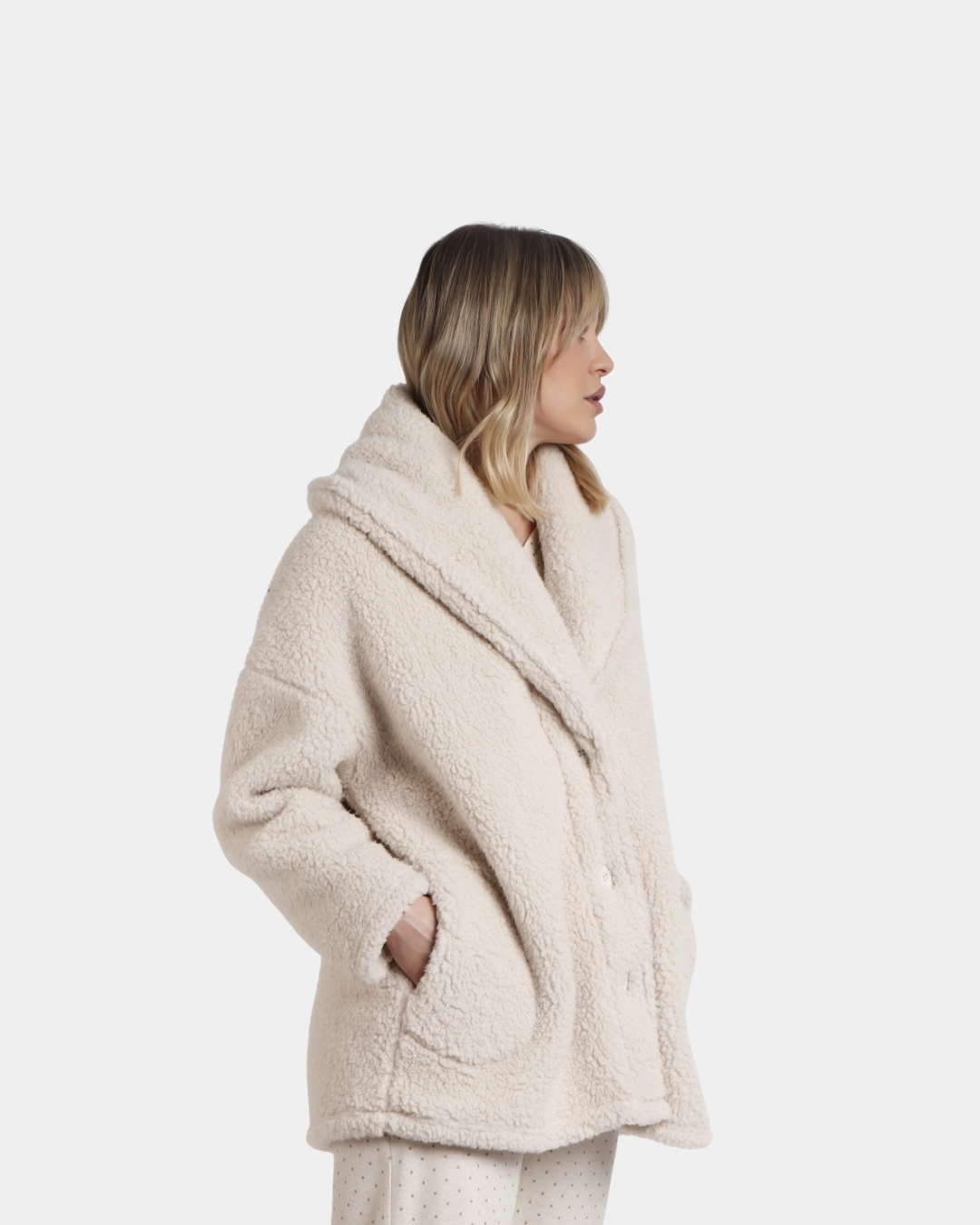 robe senhora admas classic relax home bege