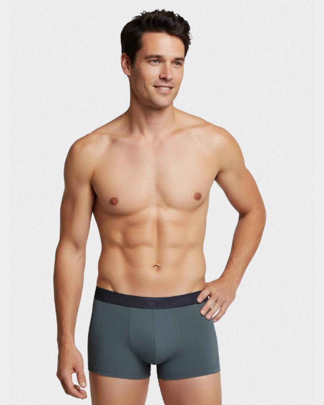 Boxer Impetus para homem cinza vista frontal