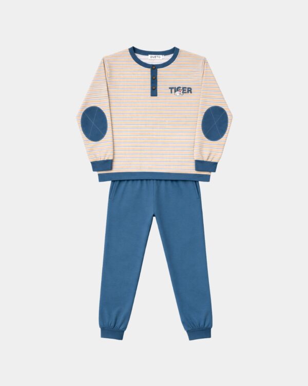conjunto pijama para homem dueto tiger azul