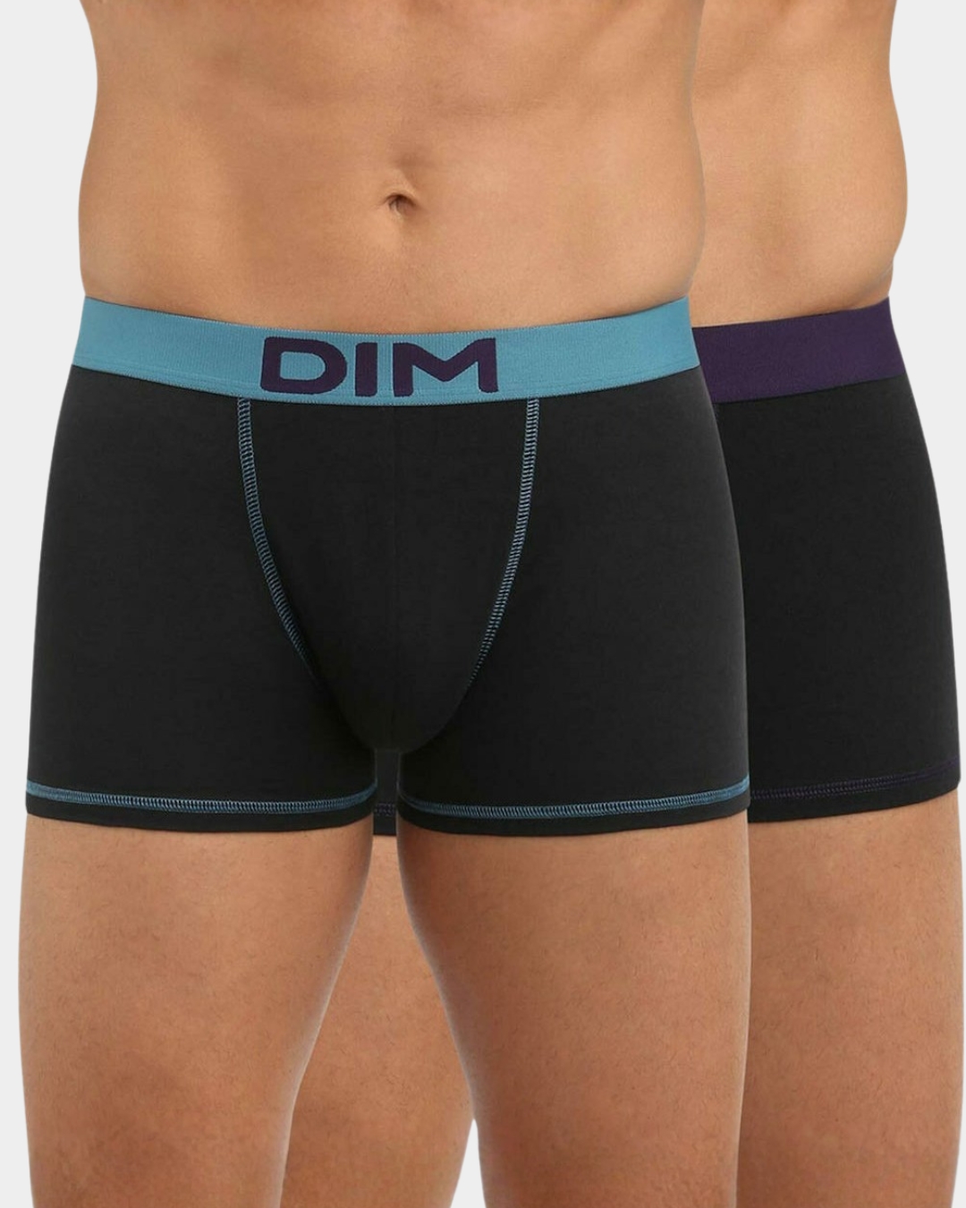 boxer homem dim ultra confort preto cos turquesa frente