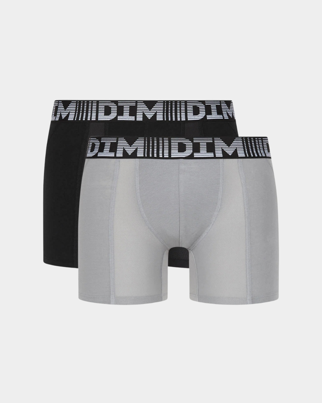 boxer longo homem dim 3d flex air preto cinza frente