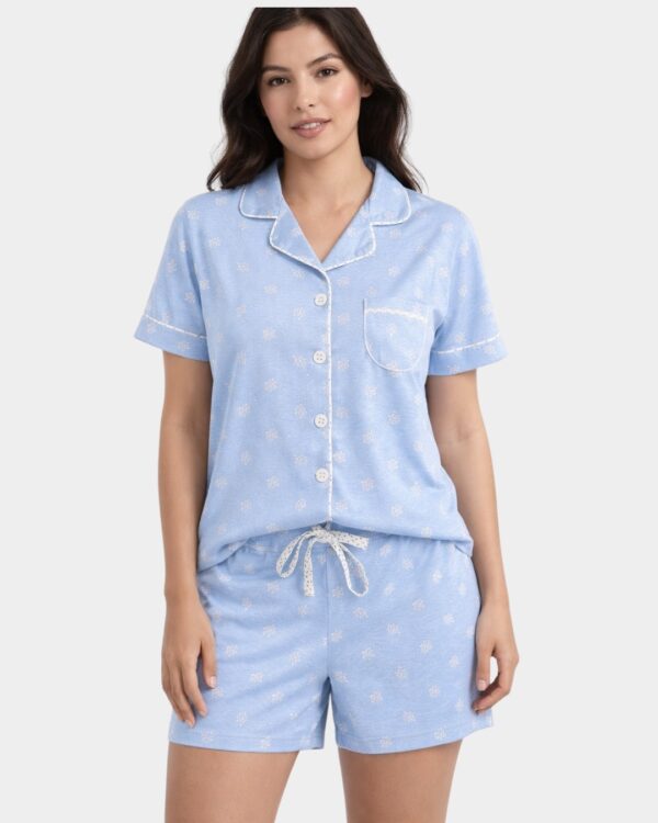 pijama-mulher-algodao-floral-azul-verao-sari
