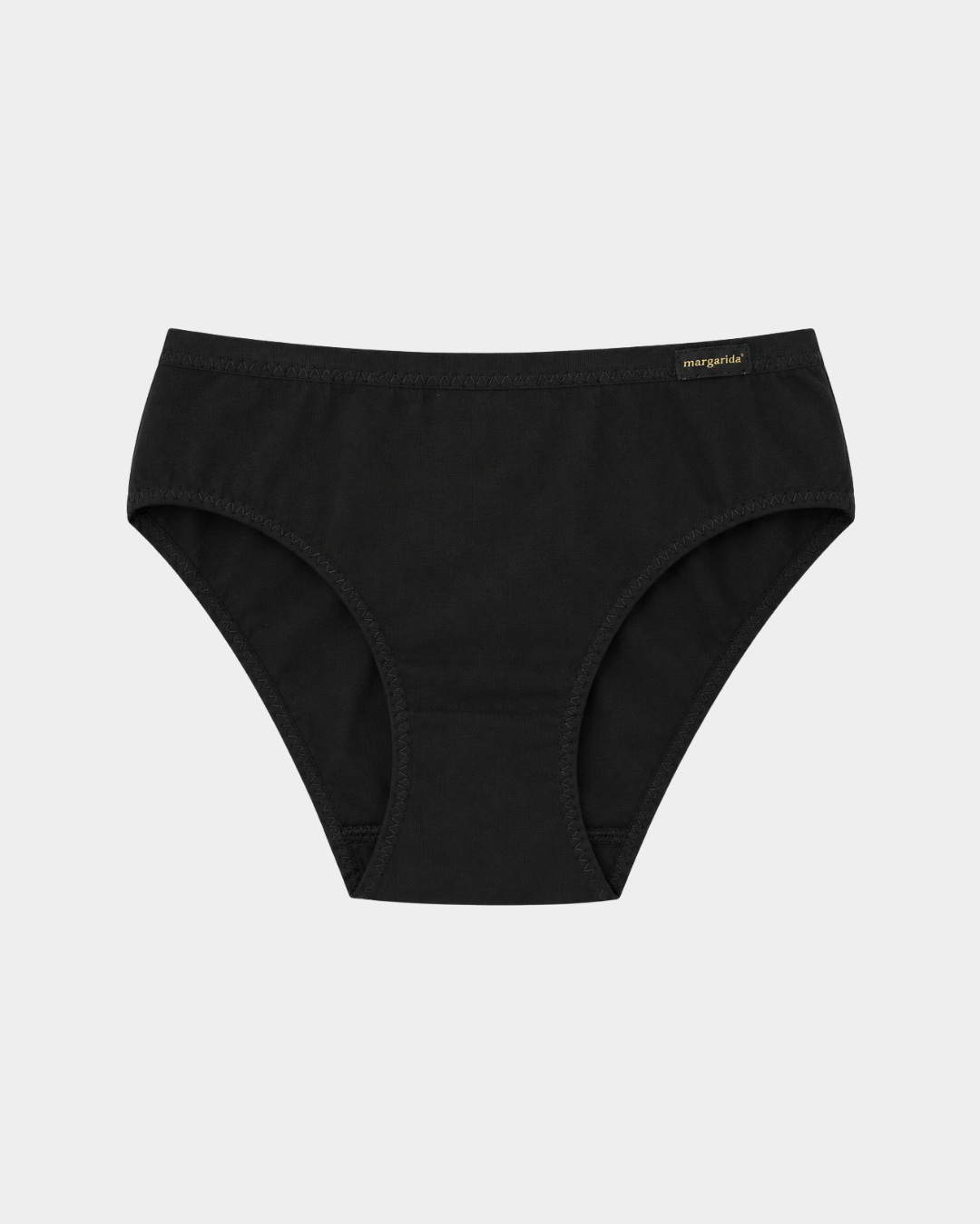 cueca slip midi algodao margarida lisa preta