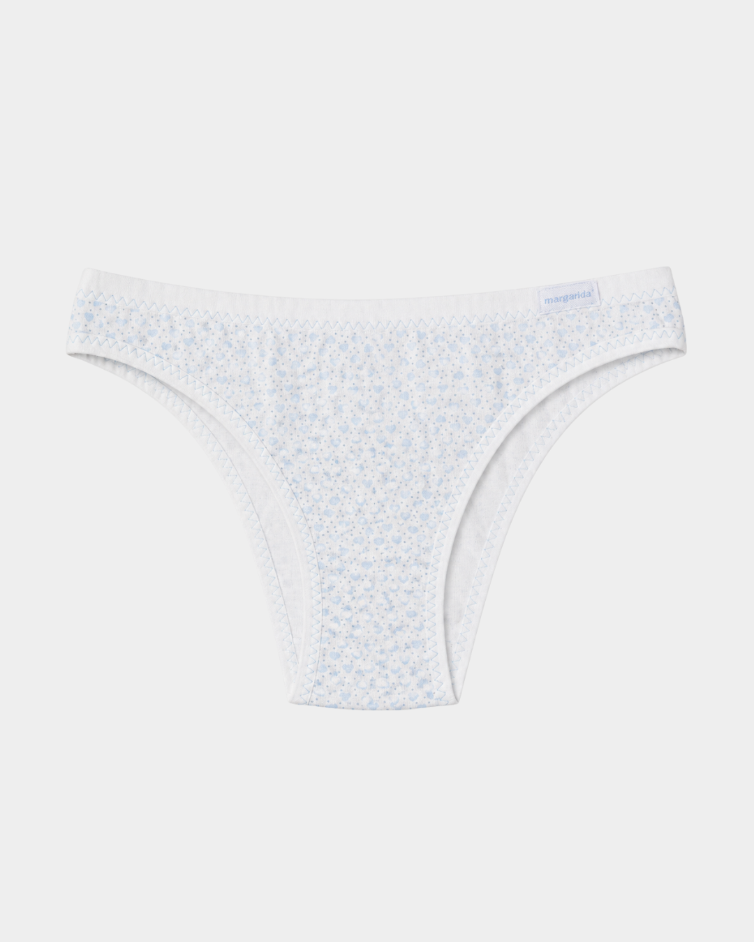 cueca asa delta algodao margarida coração azul