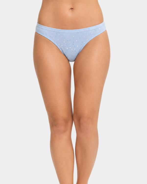 cueca asa delta algodao margarida estrelas azul frente