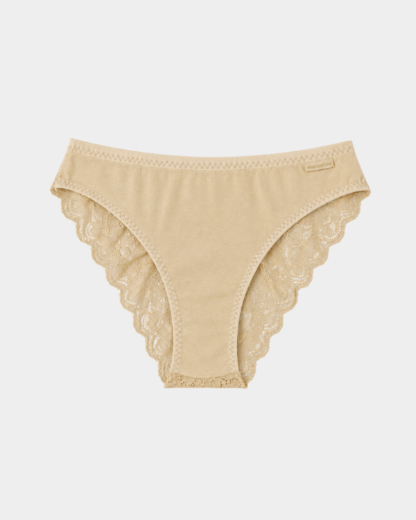 cueca brasiliana renda margarida pele frente