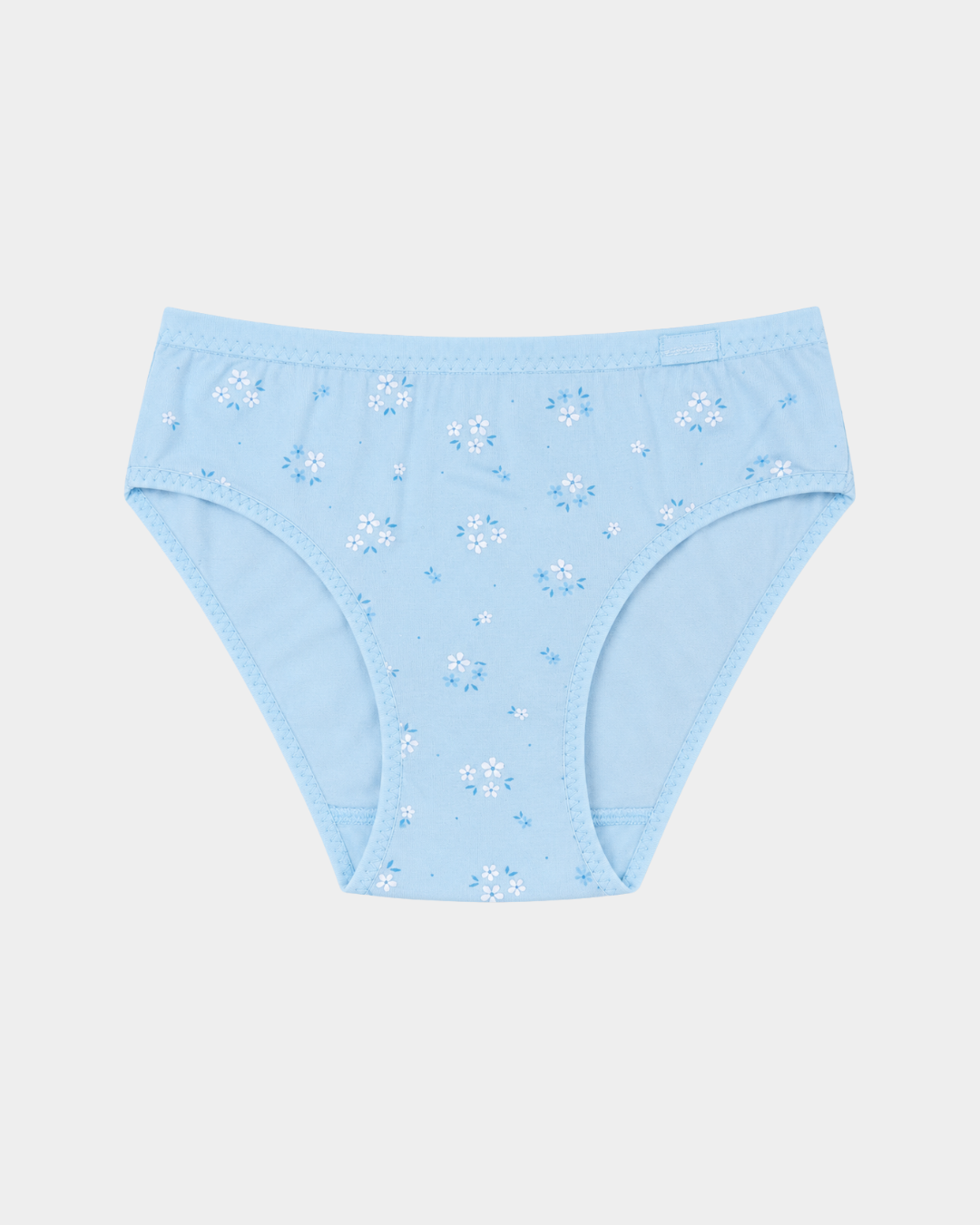 cueca slip midi algodao margarida flores azul
