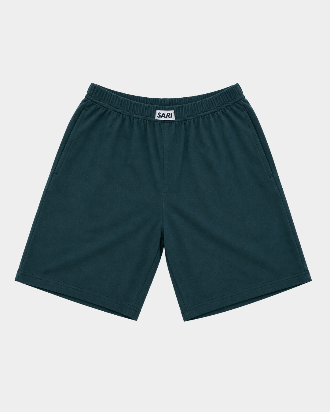 pijama homem algodao manga curta sari verde petroleo paisley calção