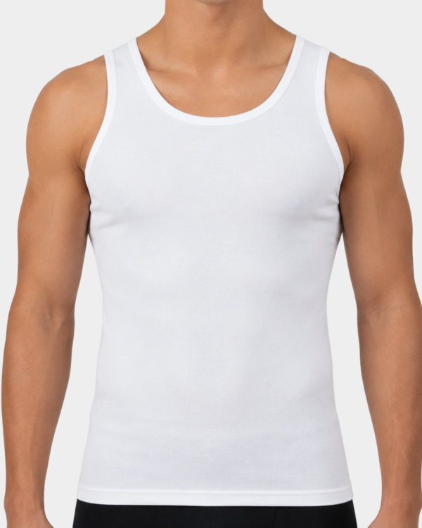 Camisola Interior Homem Sem Manga Branca MC