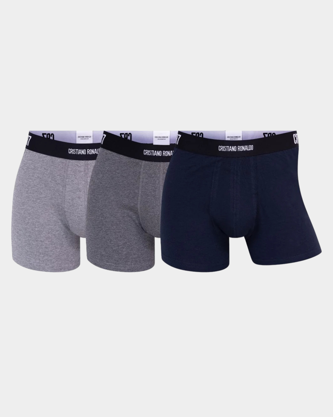 Boxer Homem Pack 3 CR7 Underwear Preto e Cinzas