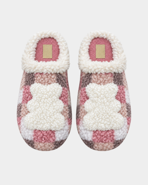Chinelo Mulher Charca Efeito Peluche Salmão